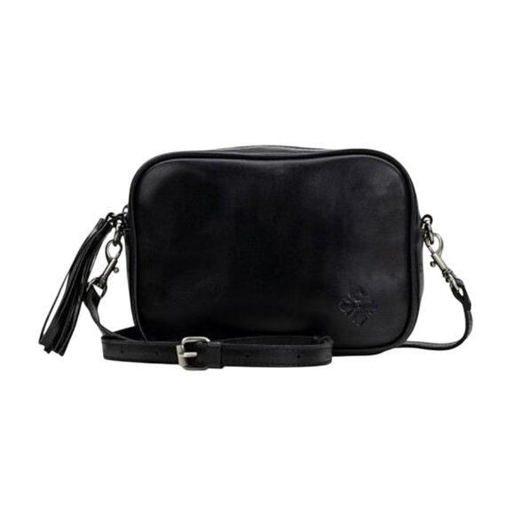 NEW PATRICIA NASH JOSIE Crossbody Bag BLACK Leather Shoulder Handbag Fall Winter - Picture 1 of 9